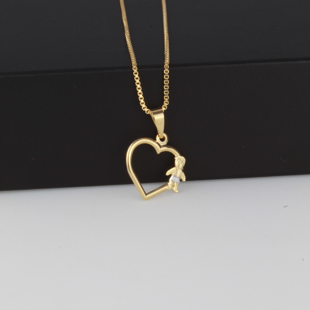 159F DIJE SILUETA CORAZON NIÑO - Imagen 1