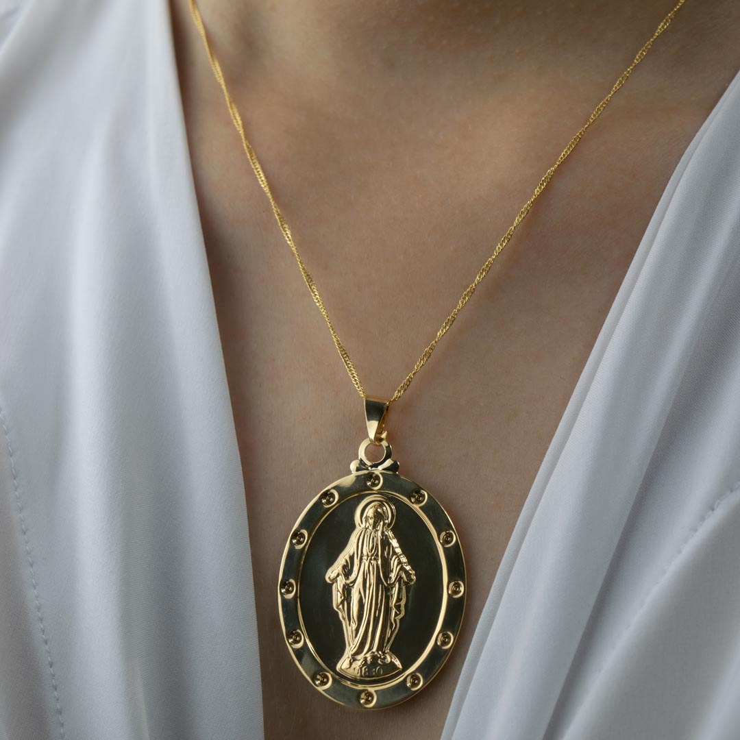 160142 DIJE VIRGEN MILAGROSA OVALADA - Imagen 1