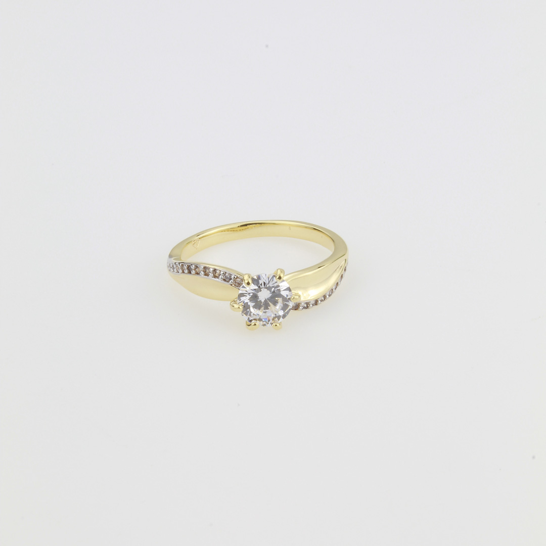 16550028 Anillo Ola Circon Talla 7 - Imagen 1