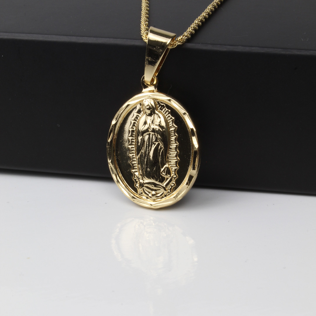 28450 Dije medalla maciza guadalupe - Imagen 1