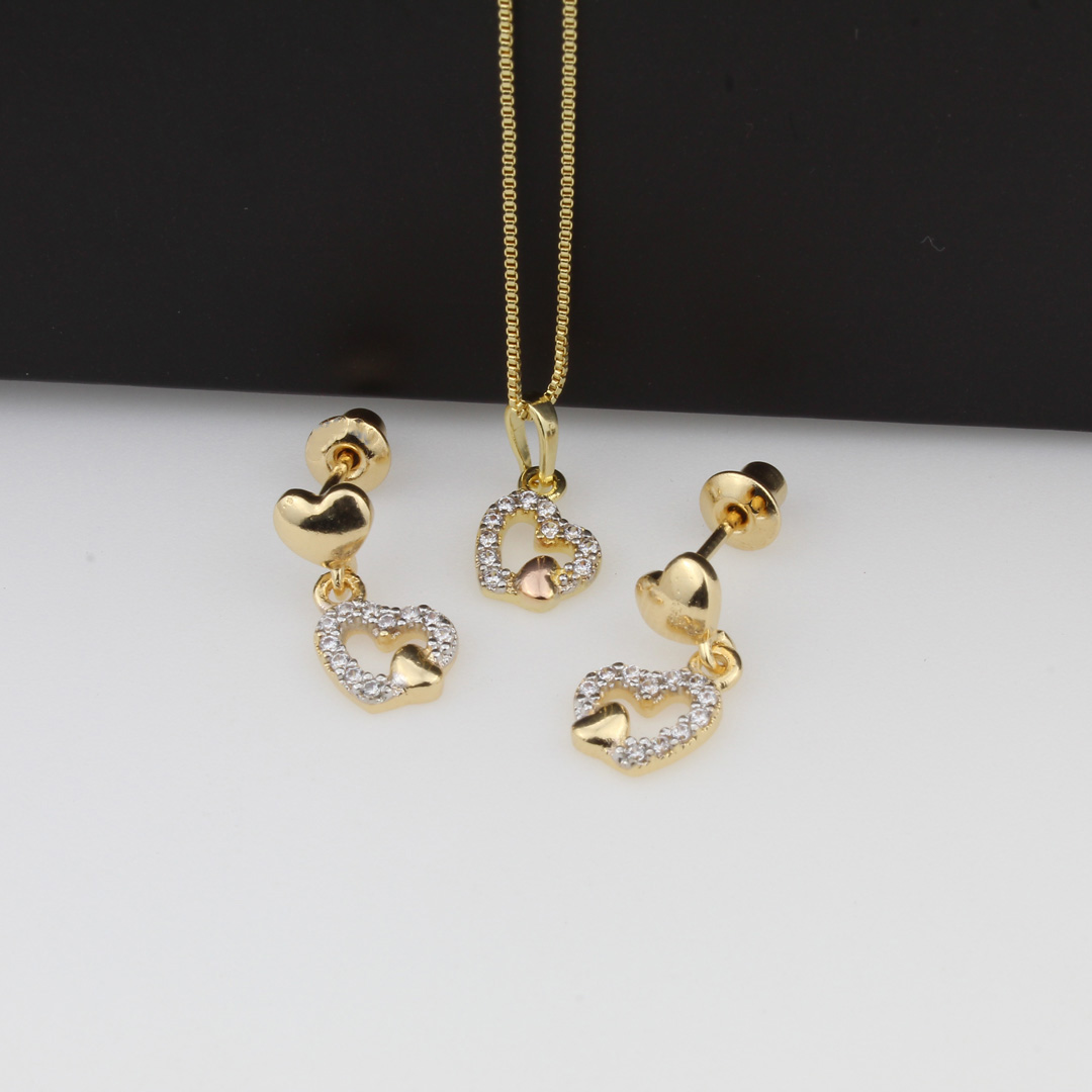 42840001 CONJUNTO CORAZON CIRCON VENECIANA 37CM - Imagen 1