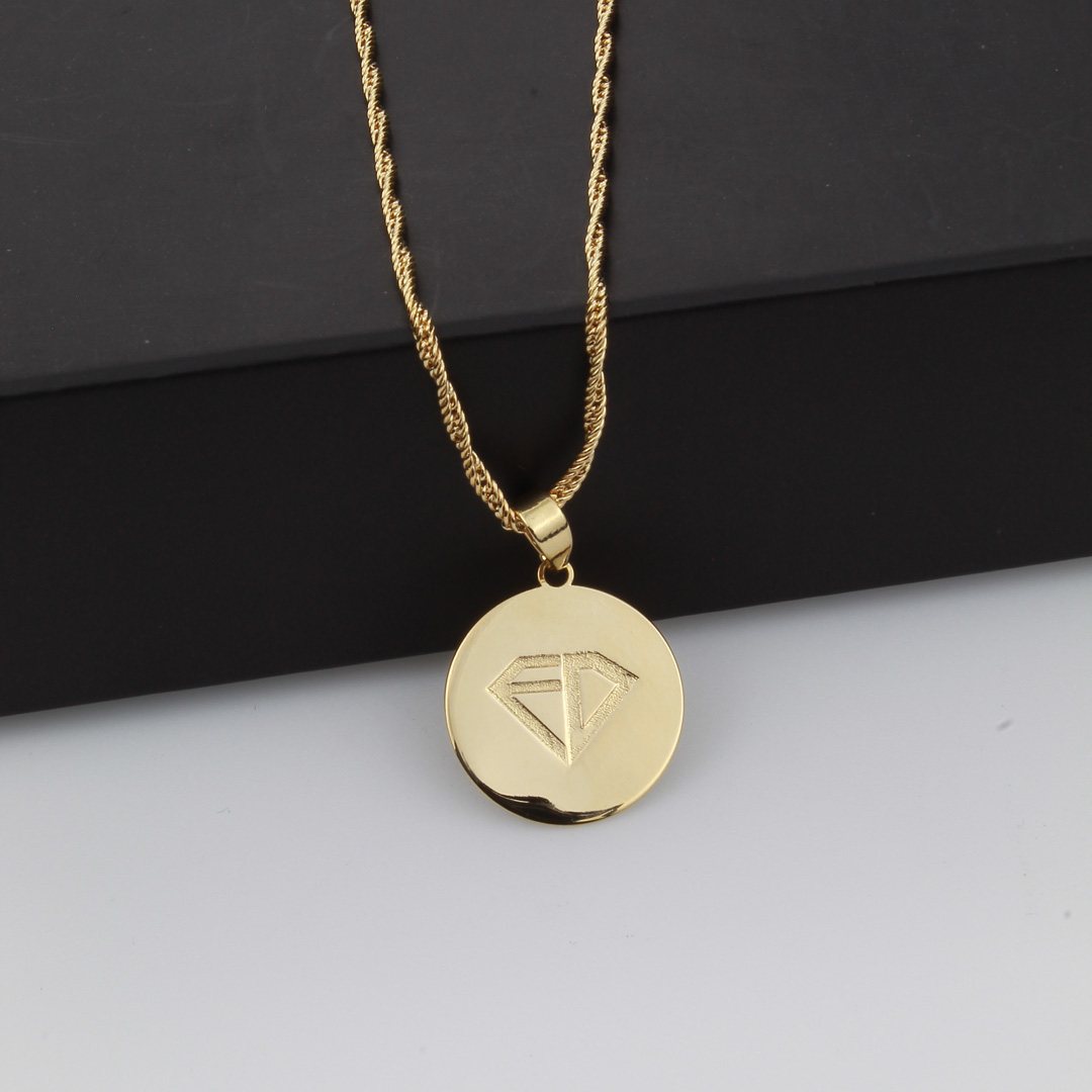 42919001 DIJE DIAMANTE ESLABON DORADO - Imagen 1