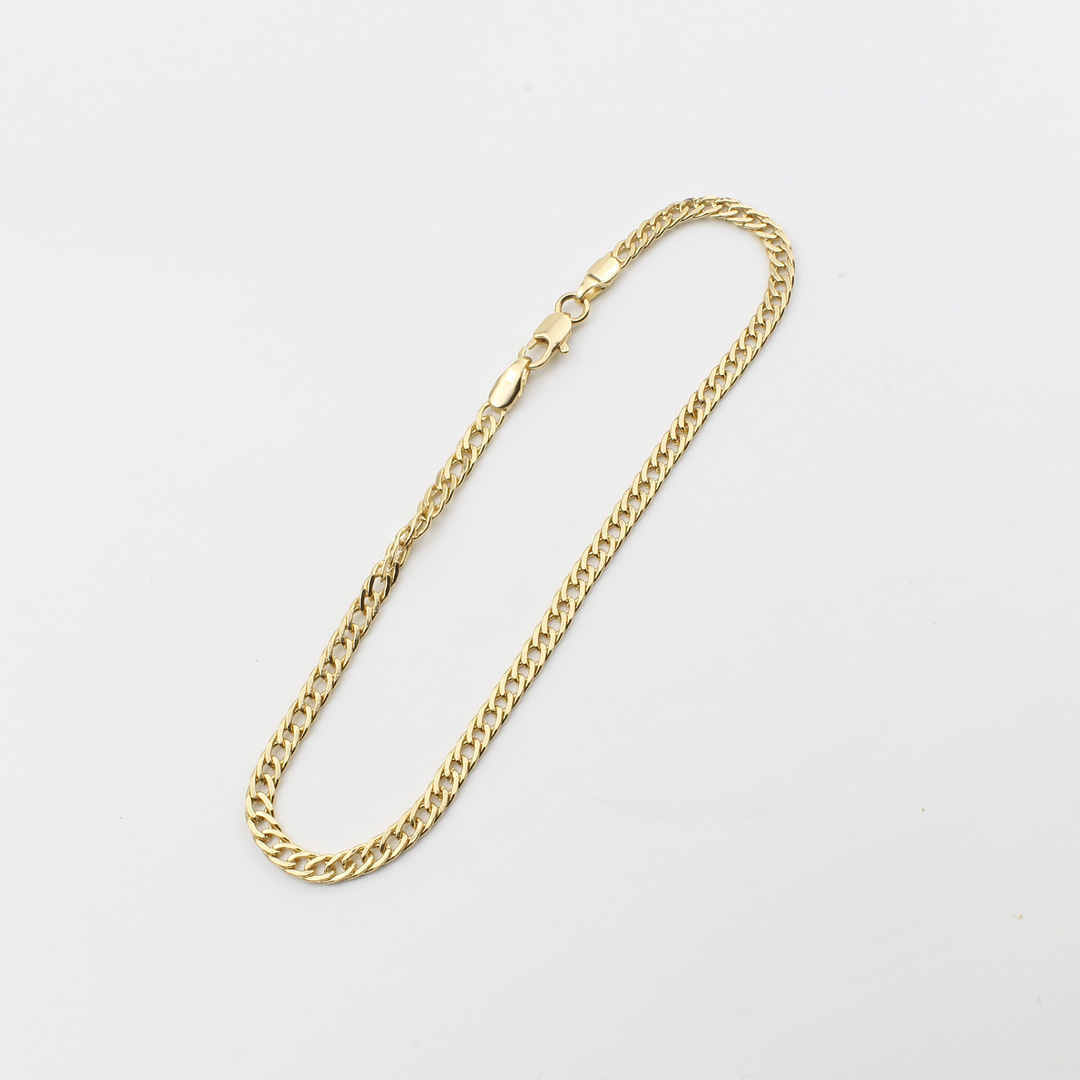 56104 Pulsera cubana entrelazada 21 cm 3mm - Imagen 1