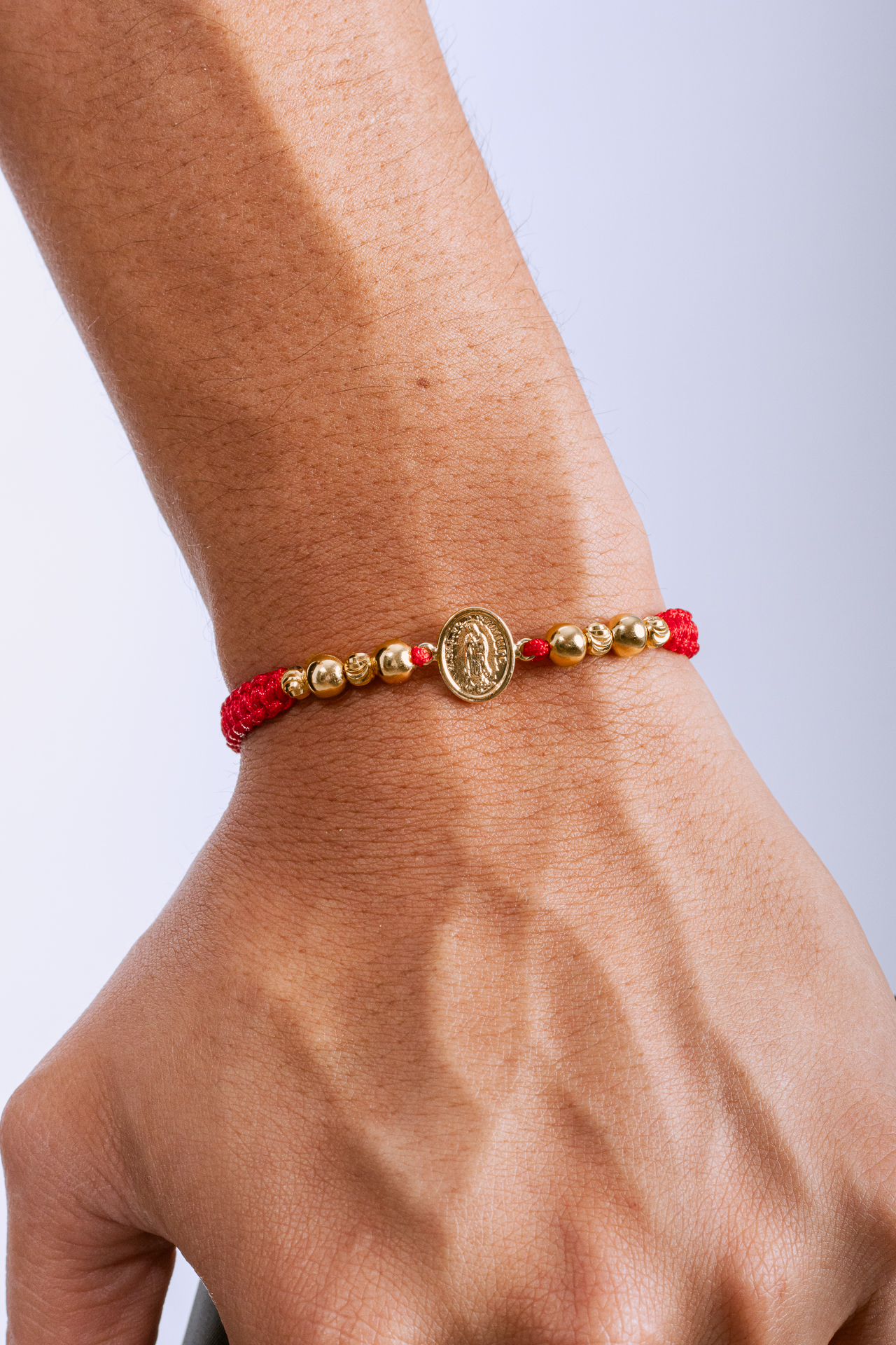 6950 PULSERA HERRAJE GUADALUPE+4 BALIN ITA #4+4BALIN LISO #5 - Imagen 1