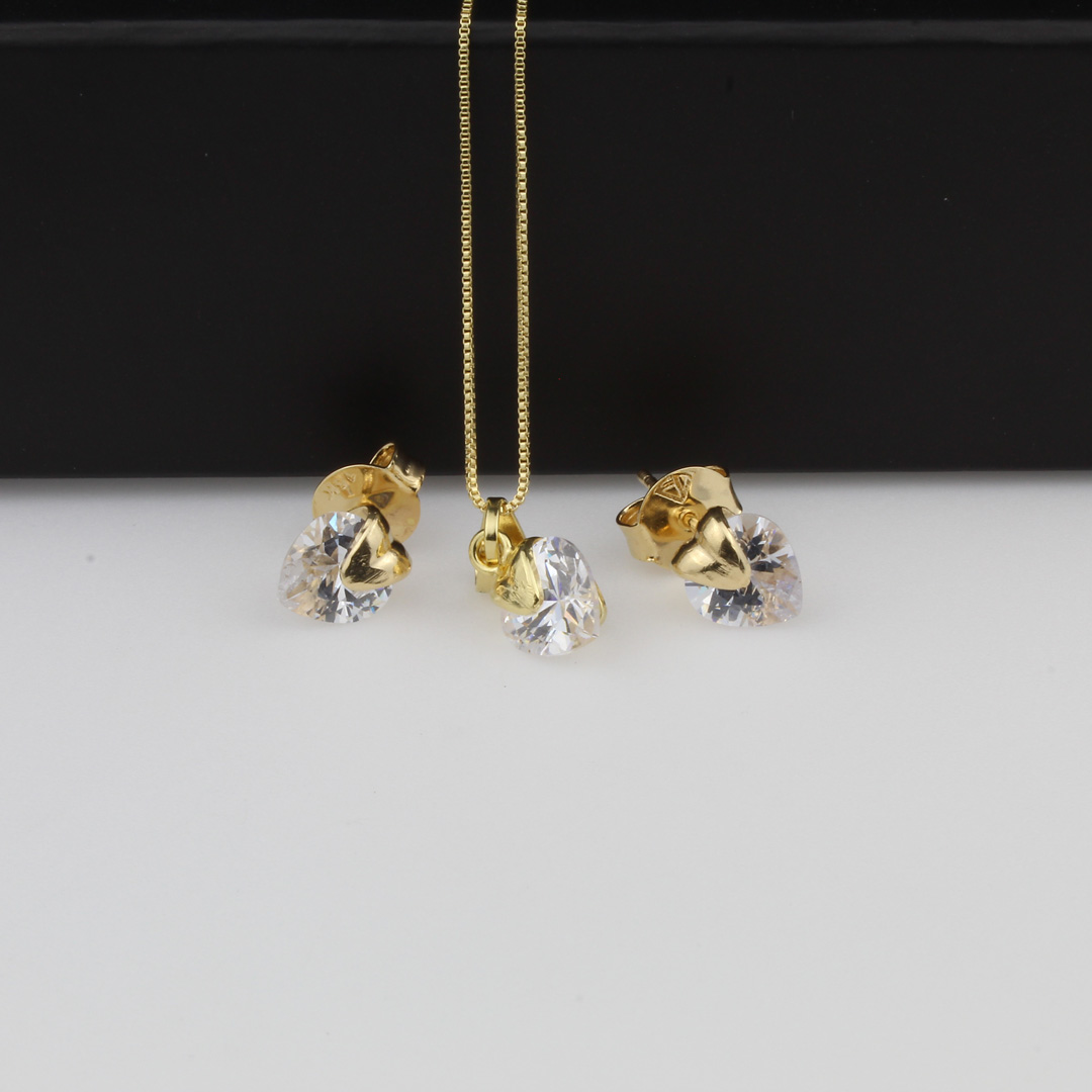 7342024 conjunto corazon swarovsky circon - Imagen 1