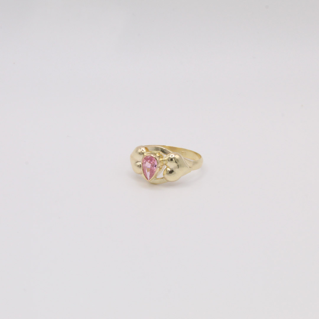 ACGRT5 ANILLO CORAZON GOTA ROSA T5 - Imagen 1
