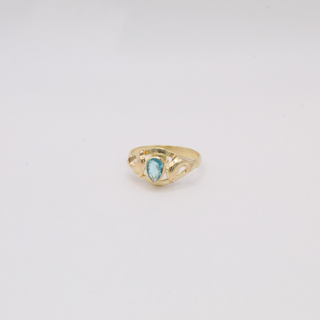 ADGAT6 ANILLO DELFIN GOTA AZUL T6 - Imagen 1