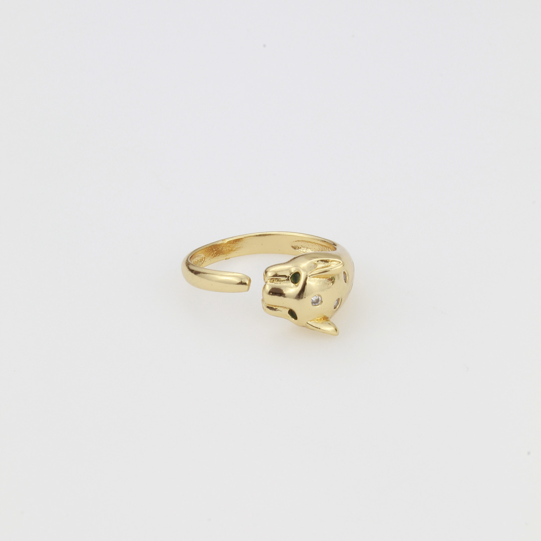 AN102 anillo pantera circon talla 8 - Imagen 1
