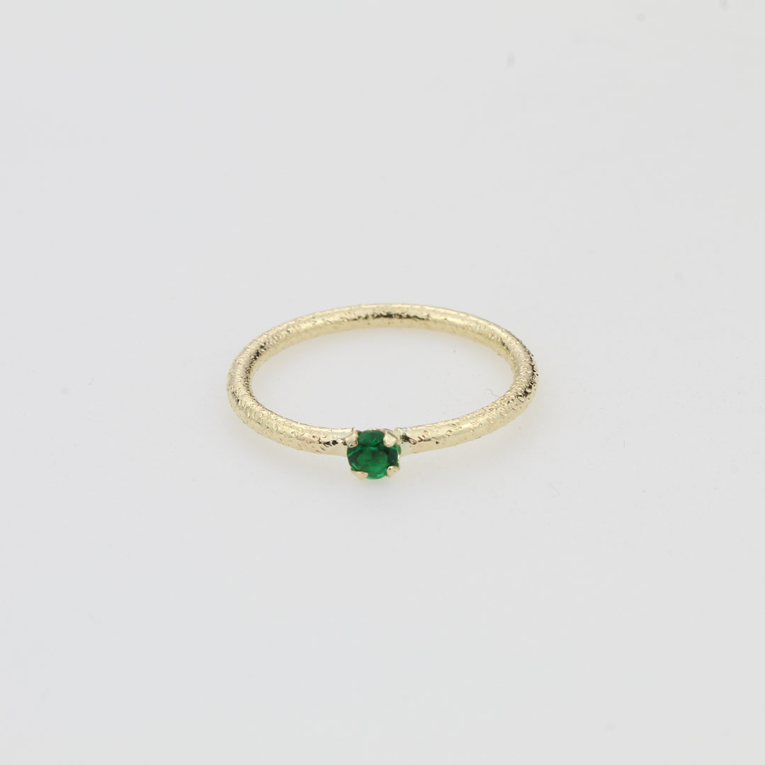 AN905-T8 ANILLO SOLITARIO CIRCON ESMERAL T8 - Imagen 1