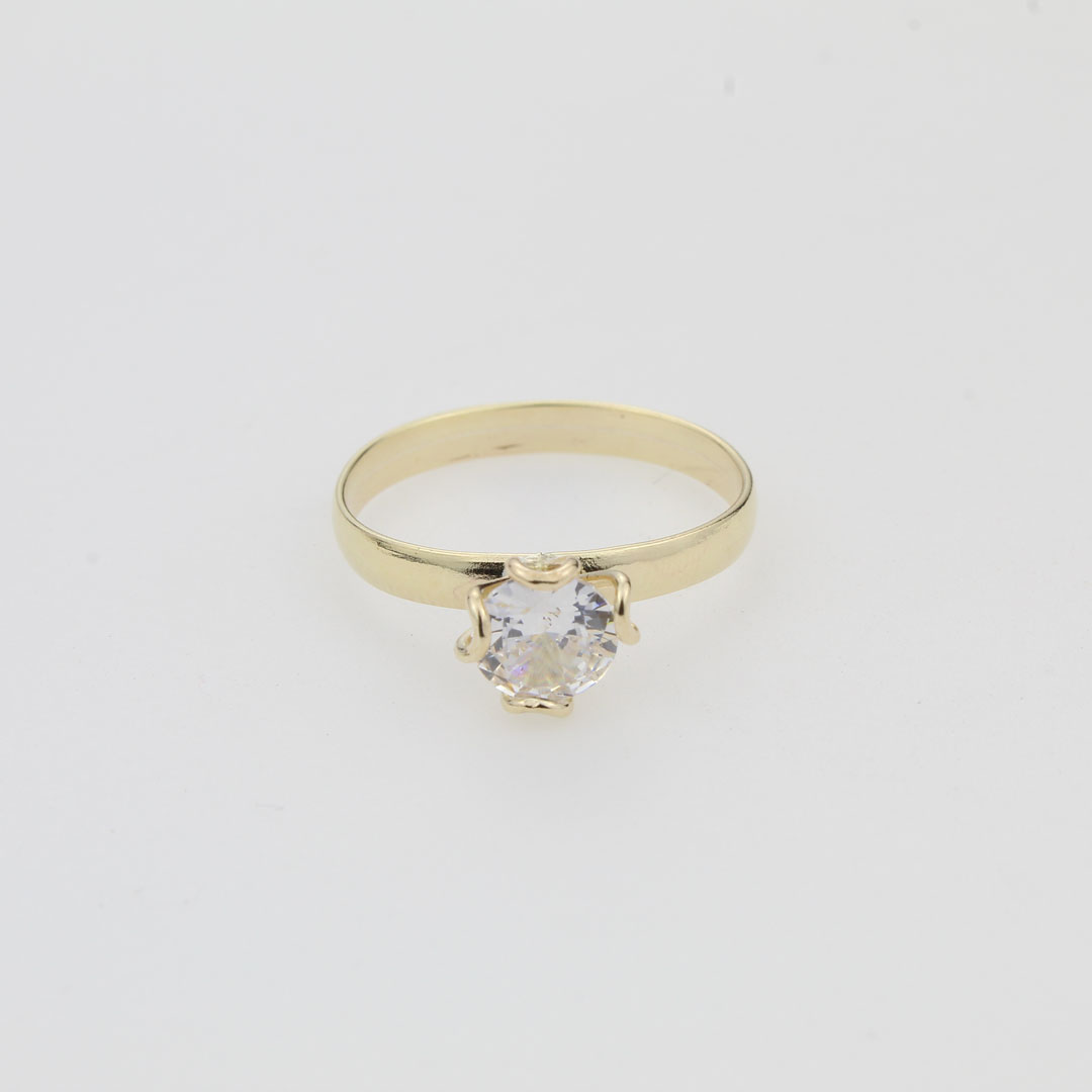 AN906-T7 ANILLO SOLITARIO LISO CIRCON T7 - Imagen 1