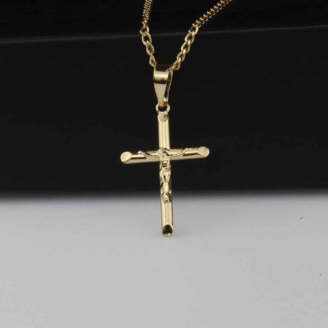 F076A DIJE CRISTO PUNTAS PLANAS - Imagen 1