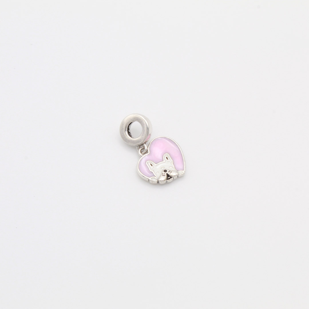 PG25326 CHARM CORAZON BULLDOG - Imagen 1