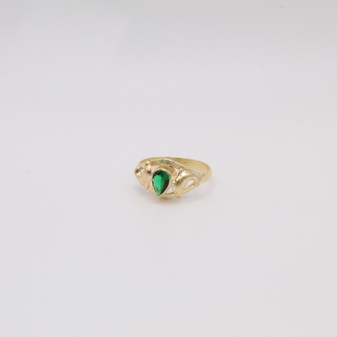 adgvt5 ANILLO DELFIN GOTA VERDE T5 - Imagen 1