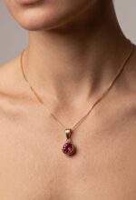 DIJE PUNTO DE LUZ ROSADO - Imagen 2